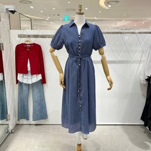 [밸리걸] 버튼 업 셔츠 카라 원피스 908080