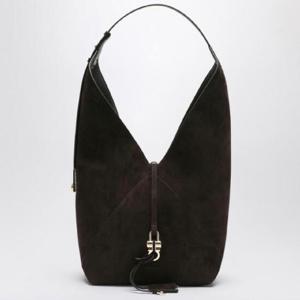 FERRAGAMO Brown suede hobo bag 0784176VEL/Q_FERRA-TM