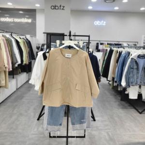 [ab.f.z]AFZ2NU33/여름 노카라 캐주얼 칠부 루즈핏 점퍼
