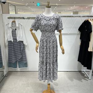 [밸리걸] 플라워 프린트 롱 원피스 226930