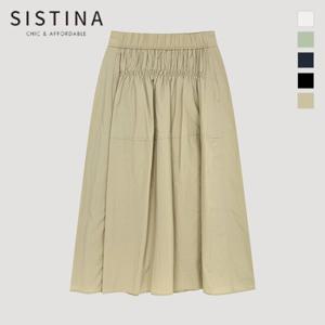 [SISTINA] 인기 셔링 밴딩 플레어 스커트_AWWSKP21070