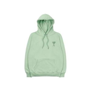아미 톤온톤 하트 로고 후드 아쿠아   22SS E22USW202-747-441