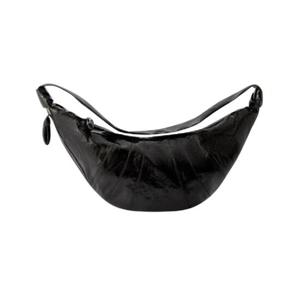 르메르 라지 크루아상 백 코티드 리넨 캔버스 블랙 BG0000-LF1073-999