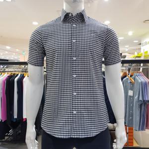 [루이까스텔]남성체크반팔셔츠/7MESH401B