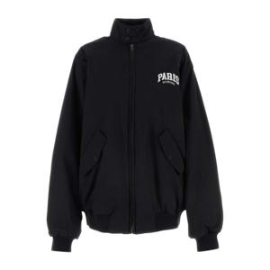 발렌시아가 블랙 코튼 오버사이즈 재킷 774066TBP01 1000