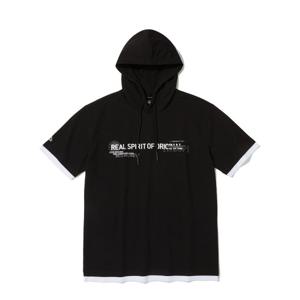 [인터크루](블랙/남성)(라벨메쉬배색후드반팔)(ITZ2TH01ABK) 면