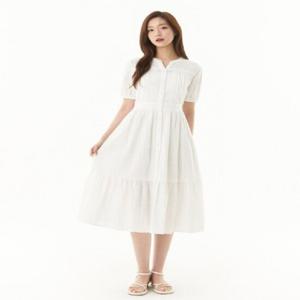[플라스틱아일랜드] 아일렛 핀턱 원피스 PR2WO431