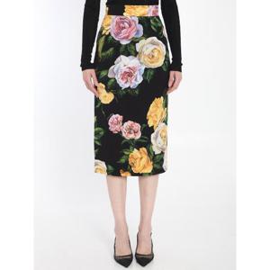 DOLCE&GABBANA 플로럴 펜슬 스커트 F4B6UTHN5IY