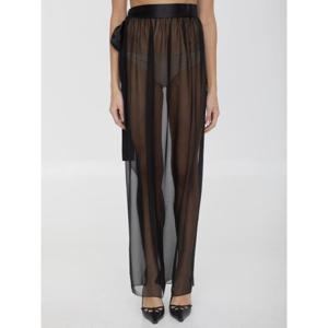 DOLCE&GABBANA Long silk chiffon skirt F4C0ATN0000