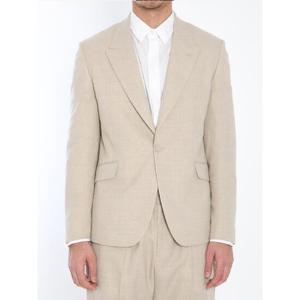 DIOR HOMME 울과 리넨 블렌드 싱글브레스트 재킷 583C201800