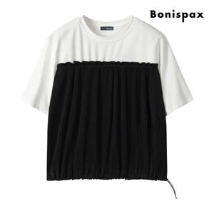 보니스팍스  골지 배색 반팔 티셔츠 (XP4TS021M0)