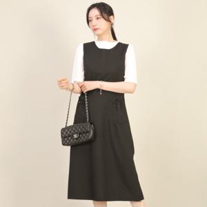 애비뉴투지 엄마옷 예식 얇은 정장 봄 여름 라운드 민소매 원피스 K05547