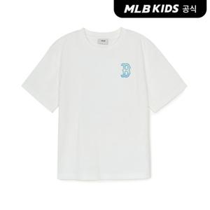 [MLB키즈 공식] 썸머 모노그램 사각 아트웍 티셔츠 BOS (White) 7ATSM0353-43WHS