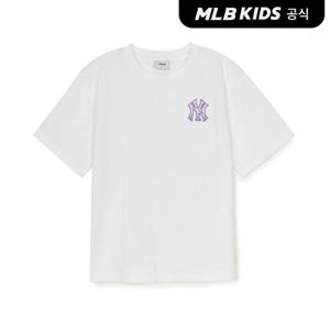 [MLB키즈 공식] 썸머 모노그램 사각 아트웍 티셔츠 NY (White) 7ATSM0353-50WHS