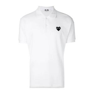 꼼데가르송 폴로 하트 엠블럼 반팔티셔츠 P1T066 WHITE