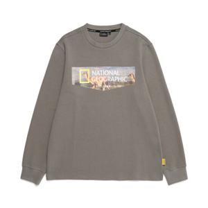 내셔널지오그래픽 N223UTS920 피너스 빅 로고 긴팔 티셔츠 KHAKI