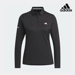 아디다스골프 여성 ESS LS 폴로 긴팔티셔츠 블랙 HY0920