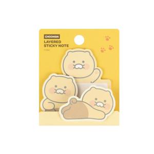 카카오프렌즈 춘식이 레이어드 점착 메모지 형태 입체 귀여운