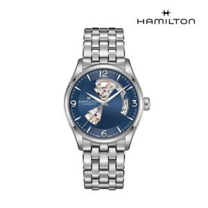 [해밀턴]H32705141 재즈마스터 오픈하트 42mm 블루 메탈 남성 시