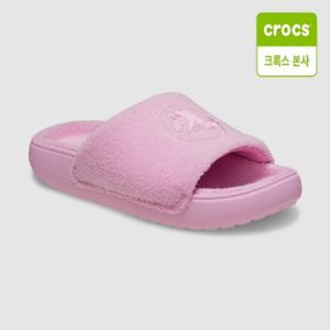 [크록스 본사] 클래식 타월 슬라이드 핑크트위드 209962-6WY