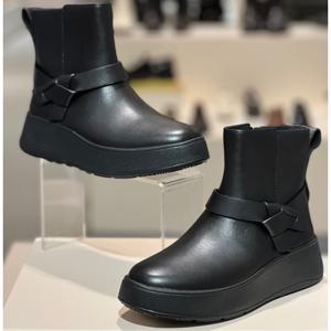 핏플랍24FW F-모드 레더 여성 앵클 부츠 FFSO4F625BK 블랙