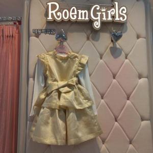 로엠걸즈 DP01 골드  벨트 드레스 RGOW24N1P