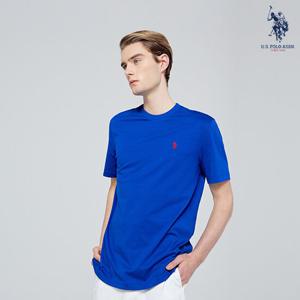 [USPA]화이트라벨 피마코튼 남성 라운드티셔츠(블루)_HMP20-T204