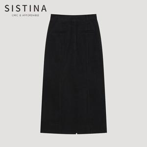 [SISTINA] 인기 코듀로이 H라인 스커트_AWWSKO41050_BK