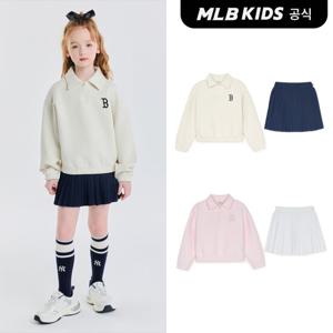 [택가129,000원][MLB키즈]클래식 모노그램 여아 카라 맨투맨 세트 (2color)7FS2M0251-SET