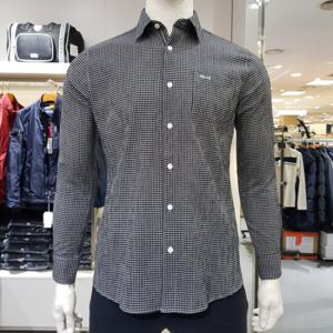 [루이까스텔]남성잔체크포켓긴팔셔츠/7MESH301B