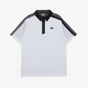 PXG골프반팔티 TQK PIMPM2233-01 남성 여름 카라 블록 타공 카라 티셔츠