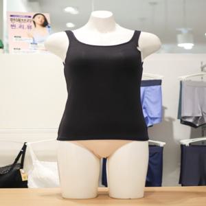 [애니바디] 모달 골지 런닝형 브라탑 런닝 ANVT24A07 BK