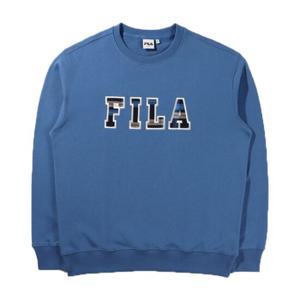 FILA 남성 체크로고 맨투맨_FS2POD4105X-IDB