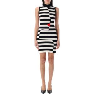 발망 미디 원피스 EF0R3088KI32 EJR BLACK WHITE ROUGE