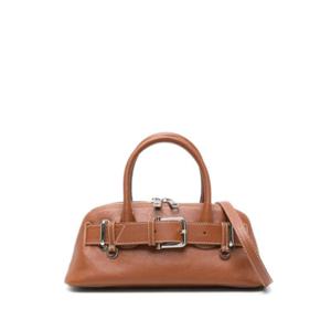 오소이 숄더백 25SB05010161 ZIP BROCLE MINI TAN MARRONE
