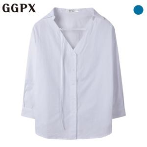 [지지피엑스]트임 초커넥 8부 소매 셔츠 (GP2SH039F)