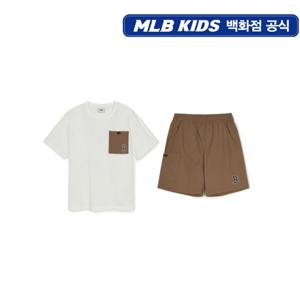 MLB키즈  아웃도어 반팔포켓 반팔세트CL (7AS1B065343WHS)