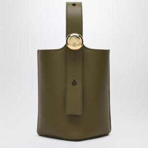 LOEWE Olive green calfskin Pebble Bucket small bag AANBBBMX01LE/Q_LOEW-8795