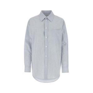 BOTTEGA VENETA 체크 코튼 린넨 셔츠 1961654