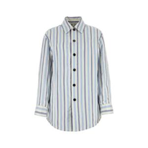 BOTTEGA VENETA 스트라이프 실크 패딩 셔츠 자켓 1961785