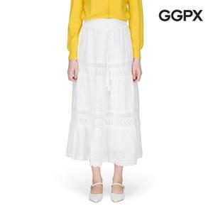 [지지피엑스]러블리 레이스 펀칭 롱 스커트 (GP3SK035F)
