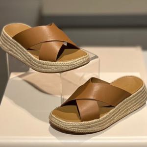 핏플랍 25S/S F-모드 에스파듀 여성 플랫폼 슬라이드 FFSO5E240W2 브라운