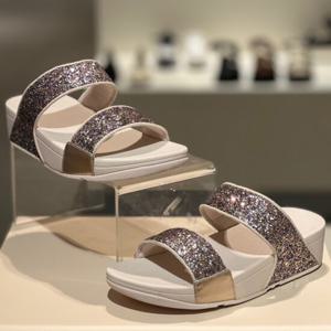핏플랍 25S/S 루루 멀티 글리터 여성 슬라이드 FFSO5E209P4 연핑크