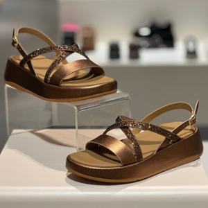 핏플랍 25S/S F-모드 크리스탈 여성 스트랩 샌들 FFSO5E139BZ 브론즈