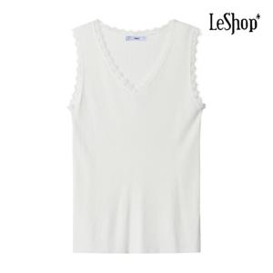 [르샵] V넥 레이스 골지 나시 니트 (BP4KP027A)