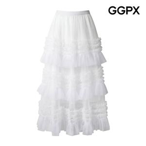 [GGPX] 발레코어 티어드 밴딩 스커트 (GP4SK024F)