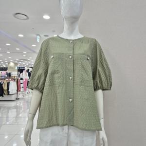 [크레송]엠보싱 포켓 블라우스 NDCFBP67