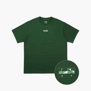 디아도라반팔티 KQJ D4121TRS36GNS 몬텔로 라운드 백 티셔츠 GREEN