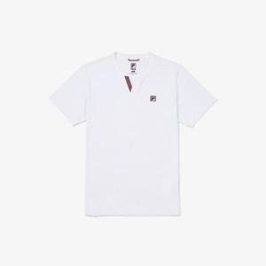 휠라반팔티 TQJ FS2RSF2322M-WHI 테니스 퍼포먼스 헨리넥 반팔티셔츠