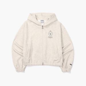 디아도라자켓 KQJ D4122LFT23MGL 컴피 후드 집업 자켓 MELANGE GREY